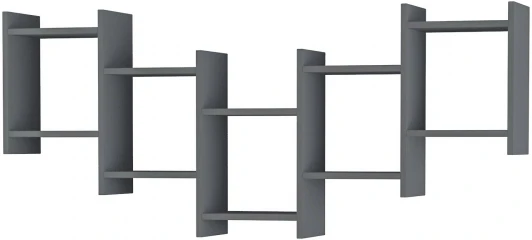 LEV00891 Полка Фигурная BAT SHELF (Дерево/Темно-серый) LEVE