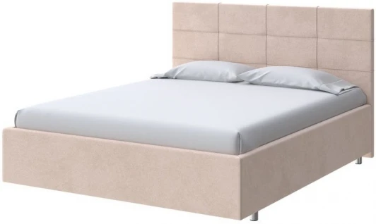 2023151 PROxSON Кровать Neo (Ткань: Велюр Teddy Тауп) 160x200