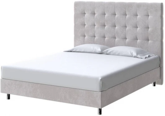 2027407 PROxSON Кровать Madrid Boxspring Standart (Ткань: Велюр Лофти Серый) 200x200