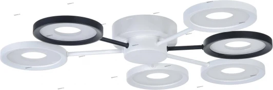 MOD809-CL-06-72-WB Люстра потолочная светодиодная Maytoni Aprilia, 6 плафонов, белый с черным