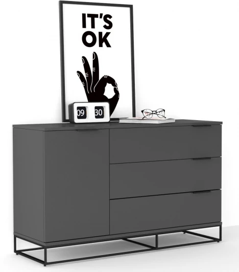 401052111h Буфет City 120 см. графит R-Home арт.401052111h