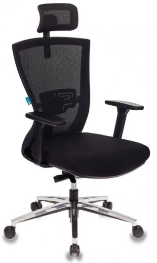 MC-815-H/B/FB01 Кресло руководителя Бюрократ MC-815-H черный сетка/ткань с подголов. крестовина алюминий