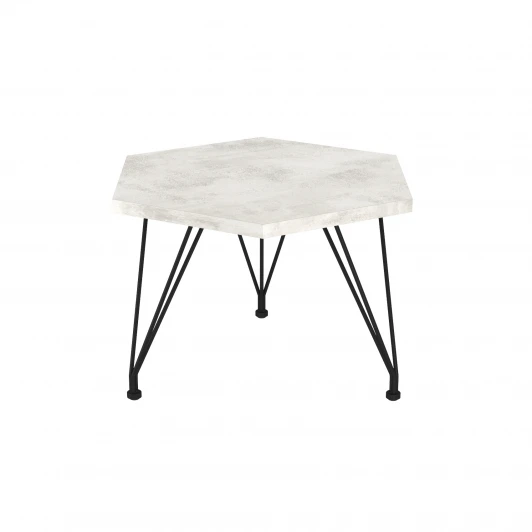 4289529301 Столик журнальный Sheffilton SHT-CT35 черный муар/хромикс белый от фабрики Sheffilton