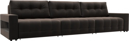 128916 Диван прямой с полками Лига-053 НПБ Лонг Лига Диванов (Велюр) арт.128916