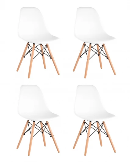 УТ000036422 Стул Eames Style DSW белый x4 (разборный каркас) Stool Group арт.УТ000036422