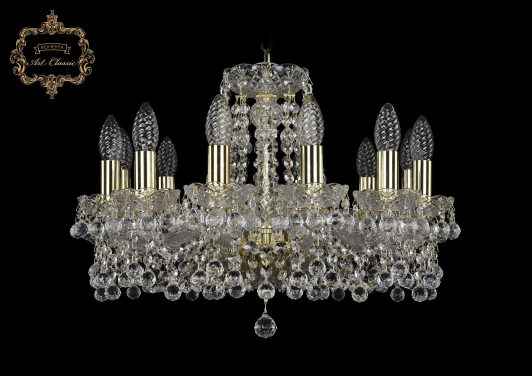 11.26.12.165.Gd.B Подвесная люстра Art Classic 11.26 11.26.12.165.Gd.B (220V, хрусталь, на цепи, подсвечник, свеча)