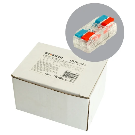 49781 Клемма супер-компактная проходная Stekker 49781