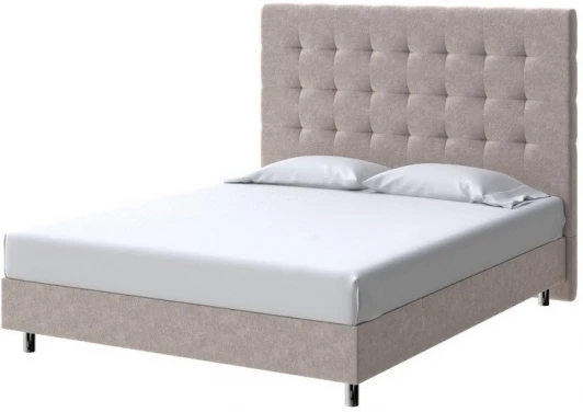 2012784 PROxSON Кровать Madrid Boxspring Standart (Ткань: Велюр Gratta 2 Латте) 120x200