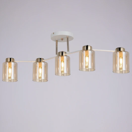 IL6111-5COU-79 WH GD Qui Потолочная люстра на штанге ILLUMICO IL6111-5COU-79 WH GD Qui (220V)