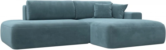121408 Диван угловой Лига-036 НПБ Модерн правый угол (Бирюзовый/Велюр) Лига Диванов арт.121408