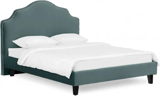 663263 Кровать Queen II Victoria L 1600 ОГОГО (арт.663263), (Ткань/Бирюзовый)