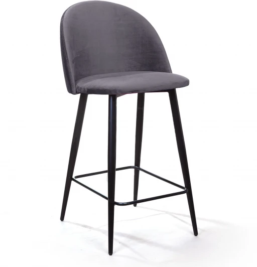 75774 Стул полубарный Top Concept Thomas, бархат серый 27
