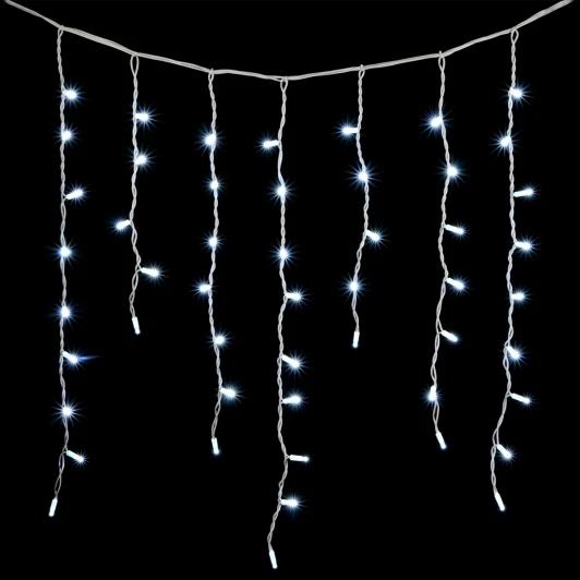 LL232-8-2W Гирлянда Бахрома 3,2 x 0,9 м Белая 220В, 232 LED, Провод Белый Каучук, IP65