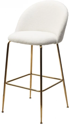 629M04978 Барный стул GLADE NINI-01 Белый, teddy / золотой каркас M-City 629M04978