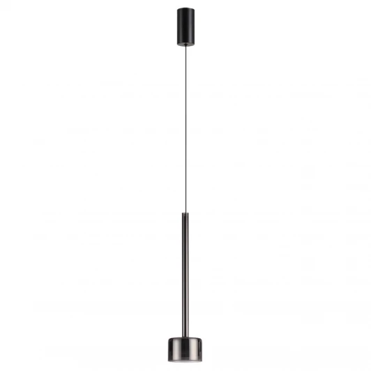 7150/10L Подвесной светильник Odeon Light Laslo 7150/10L черный/ дымчатое стекло/металл IP20 LED 10W 3000K 220V