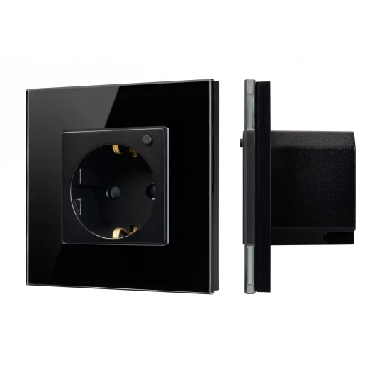 050216 Розетка электрическая с Zigbee управлением SCT-OMALI-EUZB1-PL-BK (240V, 16A, Zigbee) (Arlight) 050216