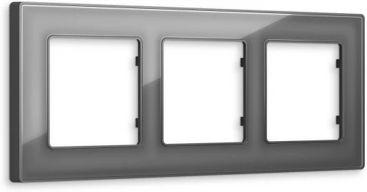 AF580653 Рамка Ambrella Volt ALFA Arctic (Антрацит серый Стекло органическое) 3-ая AF580653