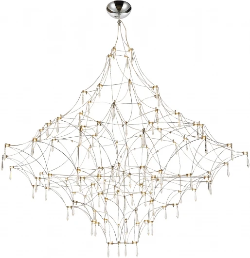 SL6601.103.114 Подвесная люстра светодиодная ST Luce Gravetta SL6601.103.114 Хром/Прозрачный LED 114*0,5W 3000K (220V, на тросе)