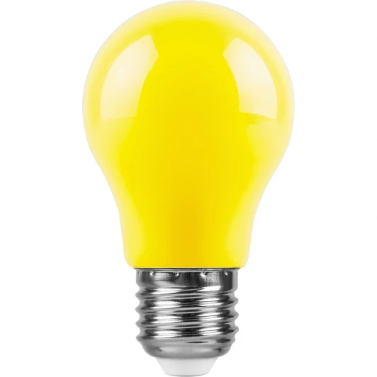 25921 Лампочка светодиодная E27 3W 220V шар желтая Feron 25921