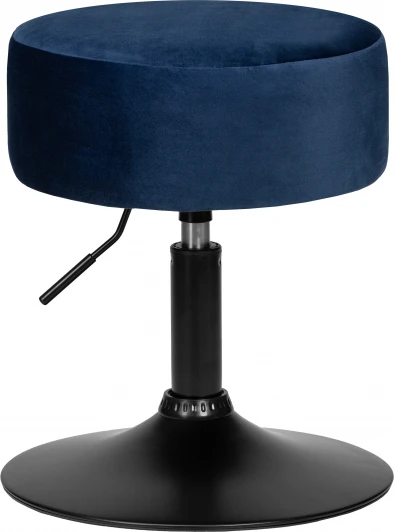 2050_BlackBase-LM DANNY BLACK, цвет сиденья синий велюр (MJ9-117), цвет основания черный Пуф DOBRIN DANNY BLACK (синий велюр (MJ9-117)) 2050_BlackBase-LM BLACK, цвет сиденья синий (MJ9-117), основания черный