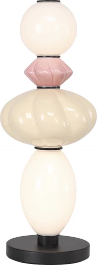 SL6134.404.01 Настольная лампа ST Luce Florentini SL6134.404.01 черный/розовый, желтый, опаловый LED 1*16W 3000K (220V, бусы)