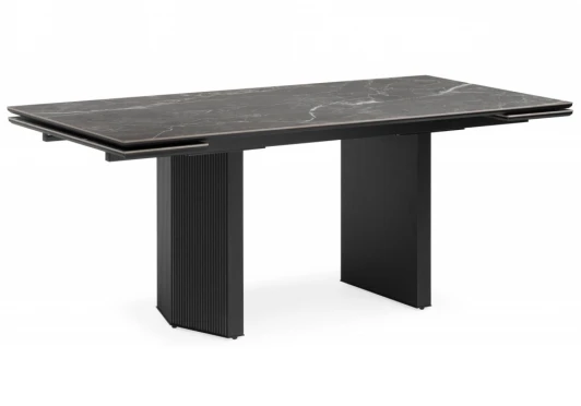 621196 Кухонный стол Woodville Монерон 180x90 nero marquina / черный