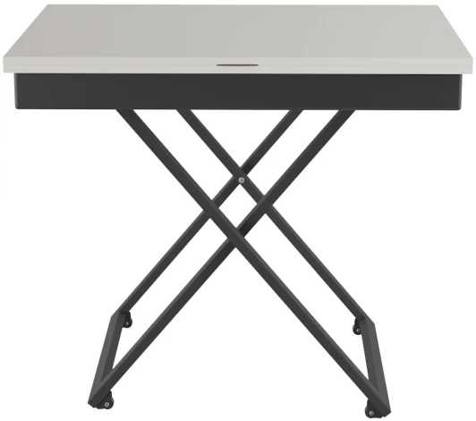007683 Стол универсальный трансформируемый ГЕНРИ белый премиум/чёрный от фабрики Mebelik