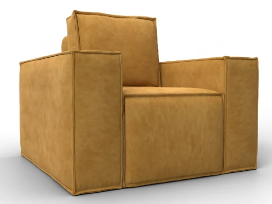 134977 Кресло Лига-081 НПБ (ДСП,Велюр/Желтый) Лига Диванов 134977