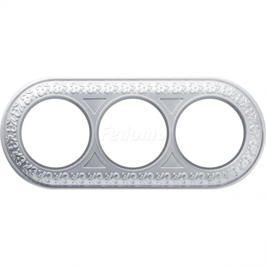 WL70-frame-03 Рамка на 3 поста Werkel Antik Runda, жемчужный