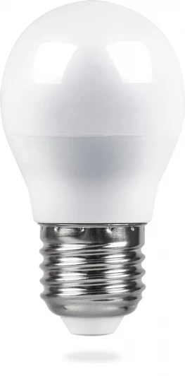 25405 Лампочка светодиодная E27 5 Вт 420 lm 4000K нейтральное белое свечение Feron 25405