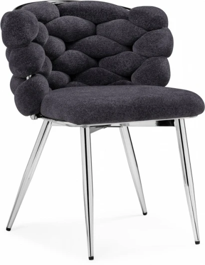 15761 Стул на металлокаркасе Woodville Rendi gray-blue / chrome