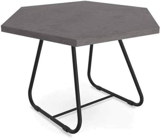 8528337701 Столик журнальный SHT-S38/TT20 ЛДСП 70 черный муар/бетон чикаго темно-серый Sheffilton 8528337701