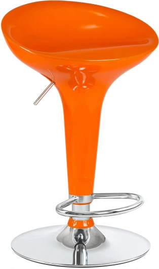 1004-LM BOMBA,  цвет сиденья оранжевый, цвет основания хром Стул барный BOMBA (оранжевый)