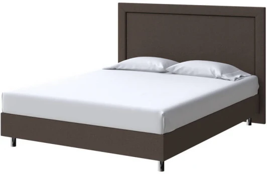 2032022 PROxSON Кровать London Boxspring Standart (Ткань: Рогожка Savana Chocolate (шоколад)) 180x200