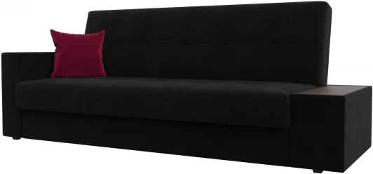 118515 Диван-книжка Лига-020 стол справа (Черный,Бордовый/Микровельвет) Лига Диванов арт.118515