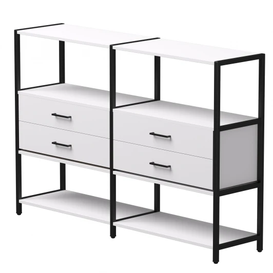 254ST2W39005 Набор стеллажных систем №2 Everprof EVO (ЭВО) 1635x385x1120 Белый/Черный 254ST2W39005