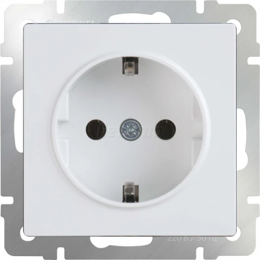 WL01-SKG-01-IP20 Розетка встраиваемая с заземлением Werkel, белый