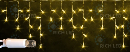 RL-i3*0.5-CB/Y Гирлянда светодиодная Бахрома желтая 220B, 112 LED, провод черный, IP65 RL-i3*0.5-CB/Y Rich LED