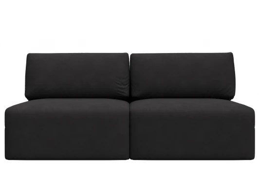 129466 Диван прямой модульный Лига-060 НПБ (ЛДСП,Брус,Фанера/Пластик/Замша/Коричневый) Лига Диванов 129466