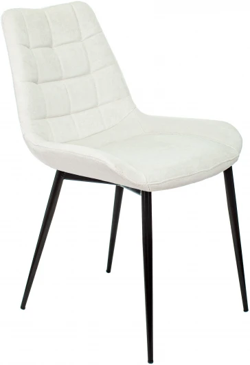 KF-6/VELV20 Стул для кухни Бюрократ KF-6 молочный Velvet 20 металл черный на ножках (KF-6/VELV20)