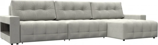 128968 Диван угловой с полками Лига-053 НПБ Лонг Лига Диванов (Велюр) арт.128968