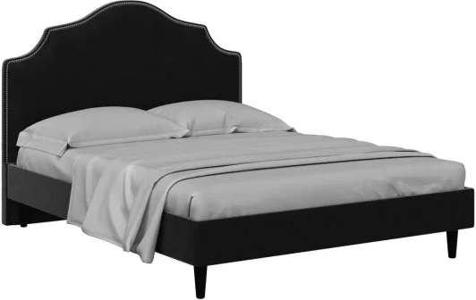 574905 Кровать Queen II Victoria L 1600 ОГОГО (арт.574905), (Ткань/Черный)