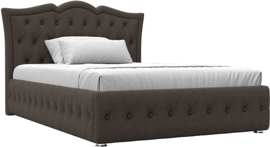 123062 Кровать интерьерная Герда 140 (Коричневый/Рогожка) Лига Диванов арт.123062