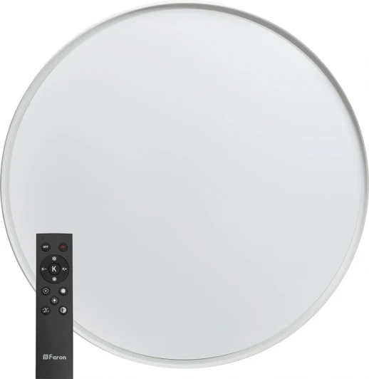 48072 Светодиодный управляемый светильник круглый Feron AL6230 “Simple matte” 48072 80W 3000К-6500K белый (пульт управления)