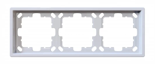 FD1003W Рамка на 3 поста (белый глянцевый) Jasmart FD FD1003W