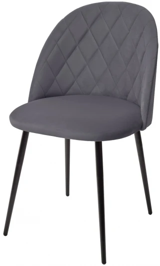 688M04321 Обеденный стул M-City НИРВАНА, цвет серый #H14, велюр / черный каркас