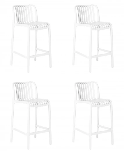 LMZL-PP777-1-N_P-W-02 Набор 4 шт стул полубарный DOBRIN CHLOE (белый)