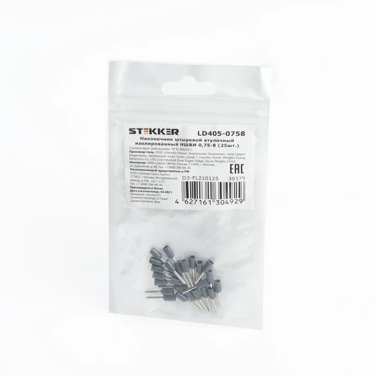 39375 Наконечник-гильза 25 шт. Stekker 39375
