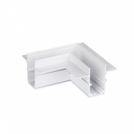 VT0200028-00 Коннектор угловой горизонтальный 20 мм магнитный 100*100 для шинопровода скрытой установки, белый Vitaluce VT0200028-00