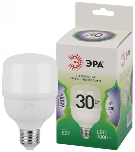 LED POWER T70-30W-865-E27 GL Лампочка светодиодная E27 30W ЭРА LED POWER T70-30W-865-E27 GL